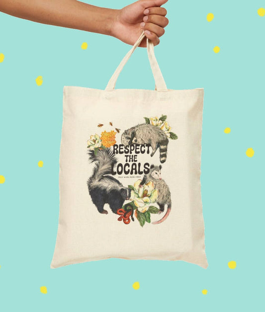 Respect The Locals Cotton Canvas Tote Bag