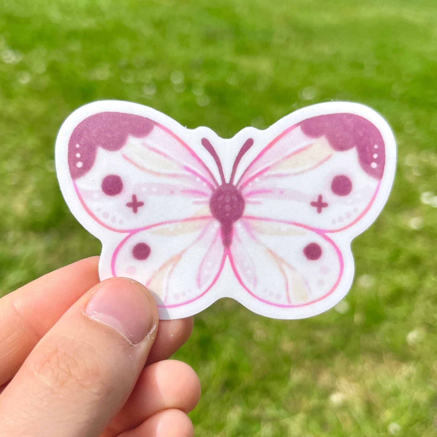 White Butterfly Vinyl Sticker