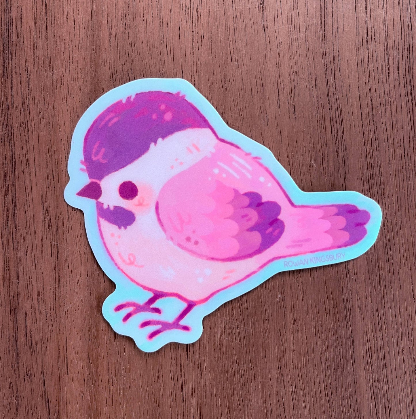 Black Capped Chickadee Vinyl Sticker