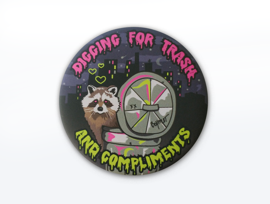 Digging For Trash Raccoon Magnet