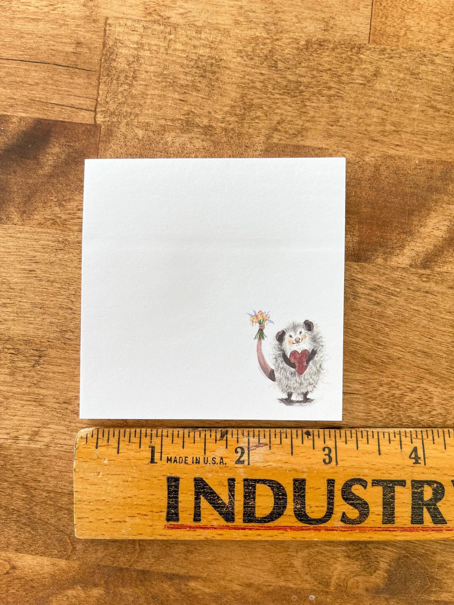 Whole Heart Opossum Notepad Stationery