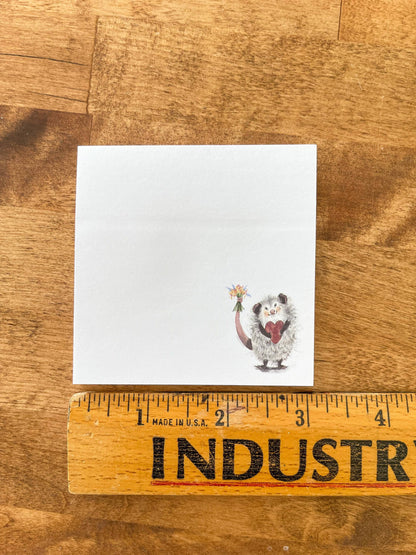 Whole Heart Opossum Notepad Stationery