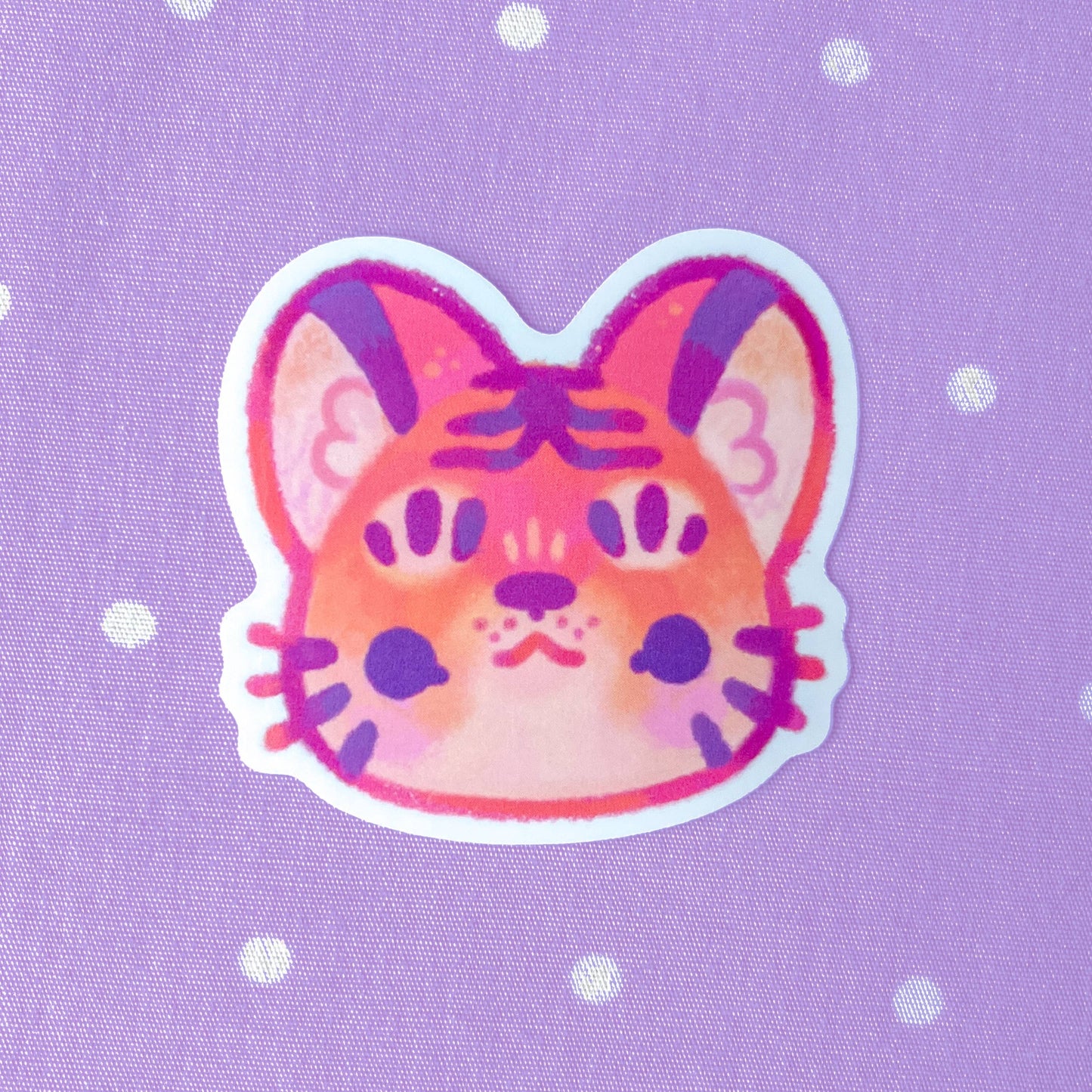 Tiger Face Vinyl Sticker