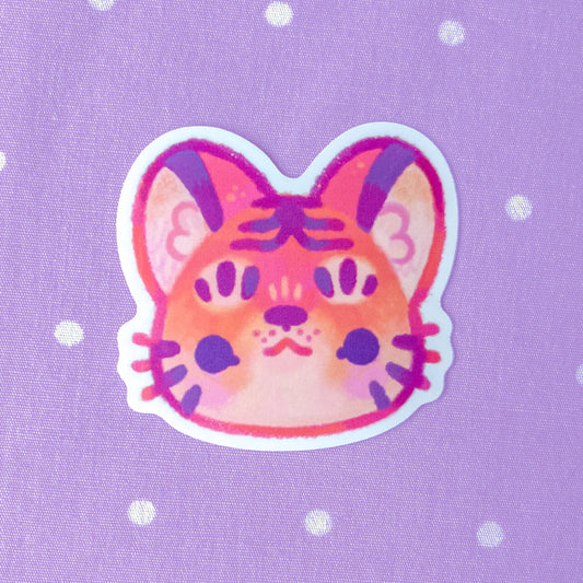 Tiger Face Vinyl Sticker