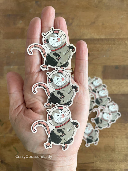 Space Opossum Vinyl Sticker