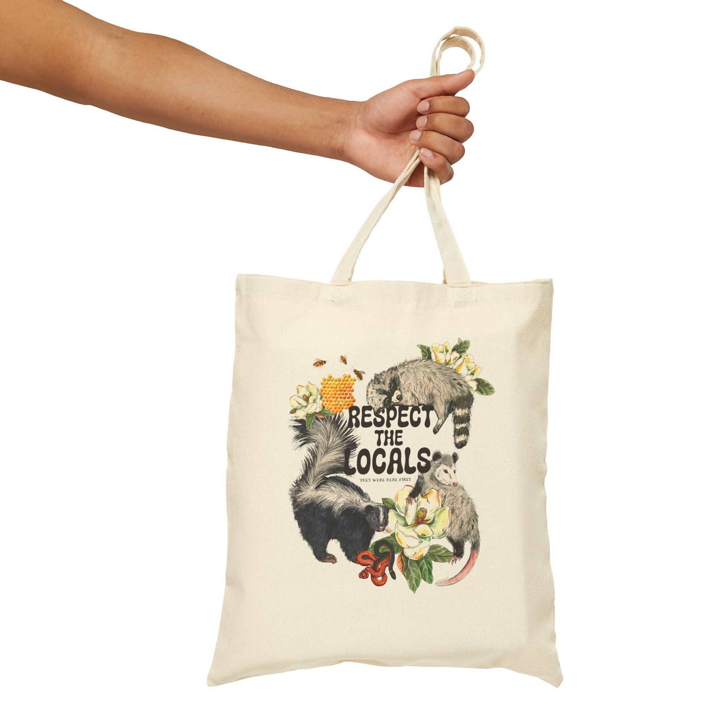 Respect The Locals Cotton Canvas Tote Bag