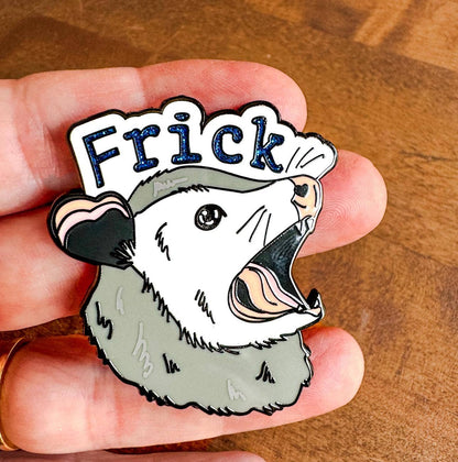 Frick Opossum Enamel Pin
