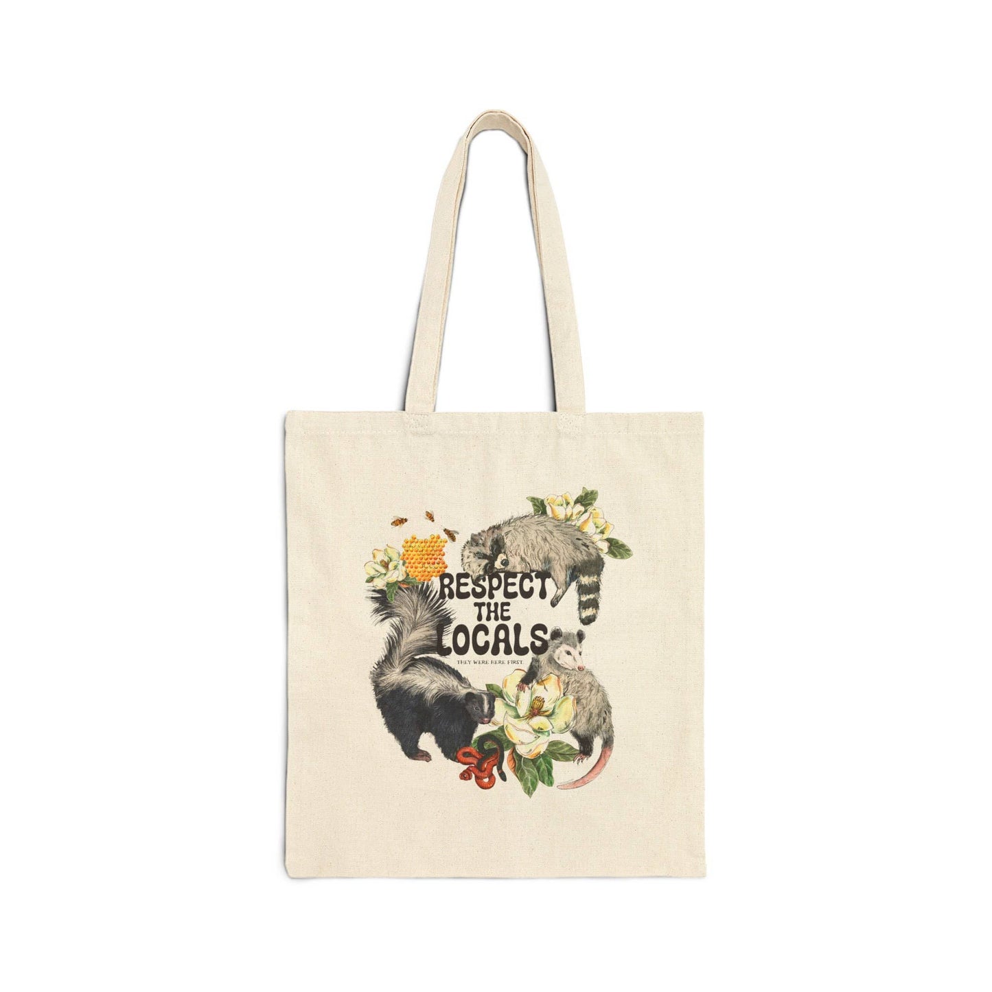 Respect The Locals Cotton Canvas Tote Bag