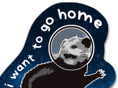 Introverted Space Opossum Vinyl Sticker