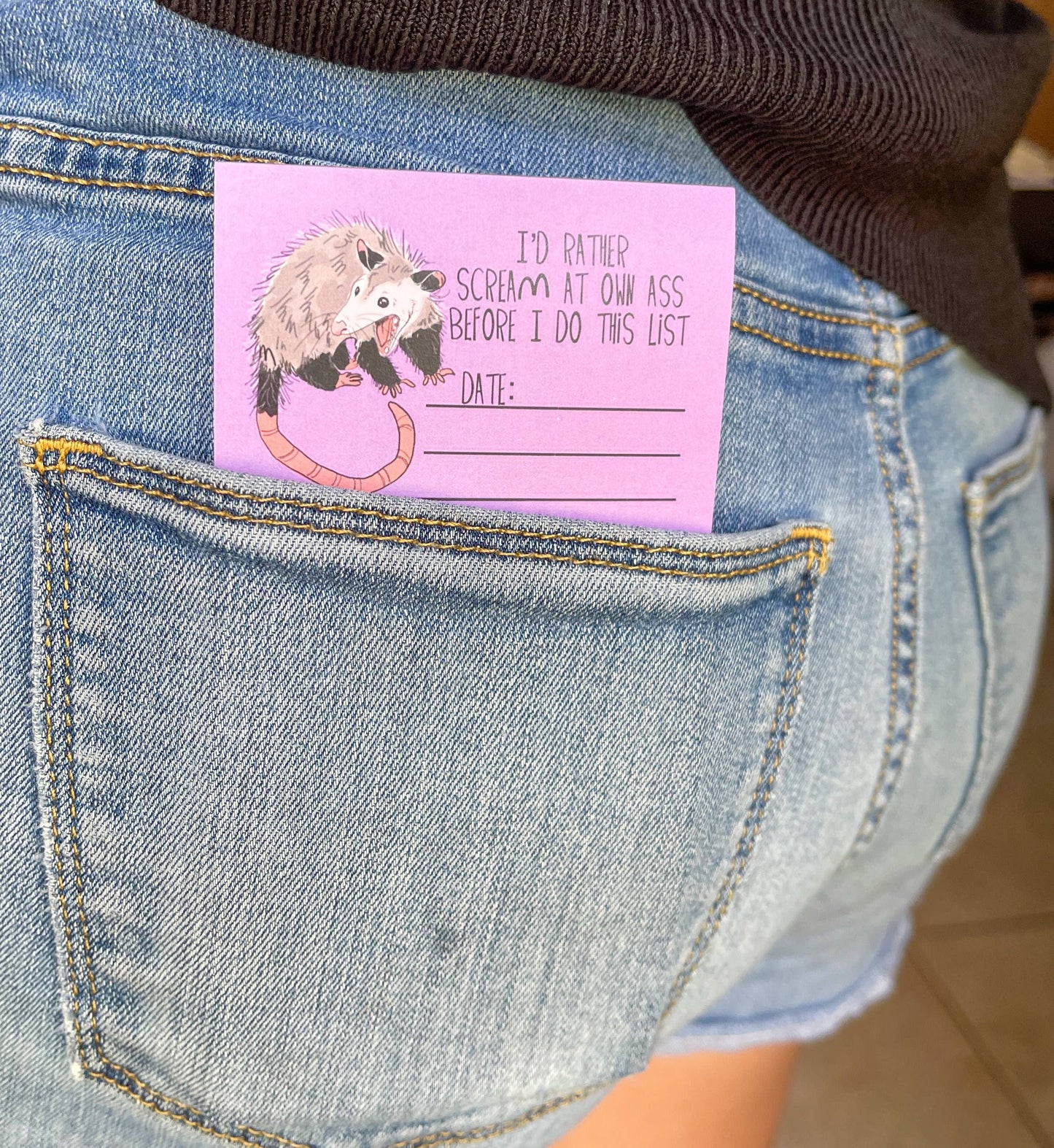 To-Do List Screaming Opossum Notepad