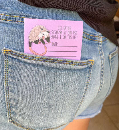 To-Do List Screaming Opossum Notepad
