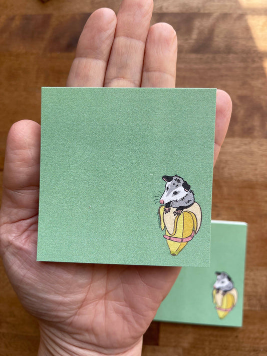 Banana Opossum Notepad Stationery