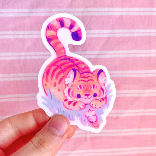 Tiger and Mouse Vinyl Sticker