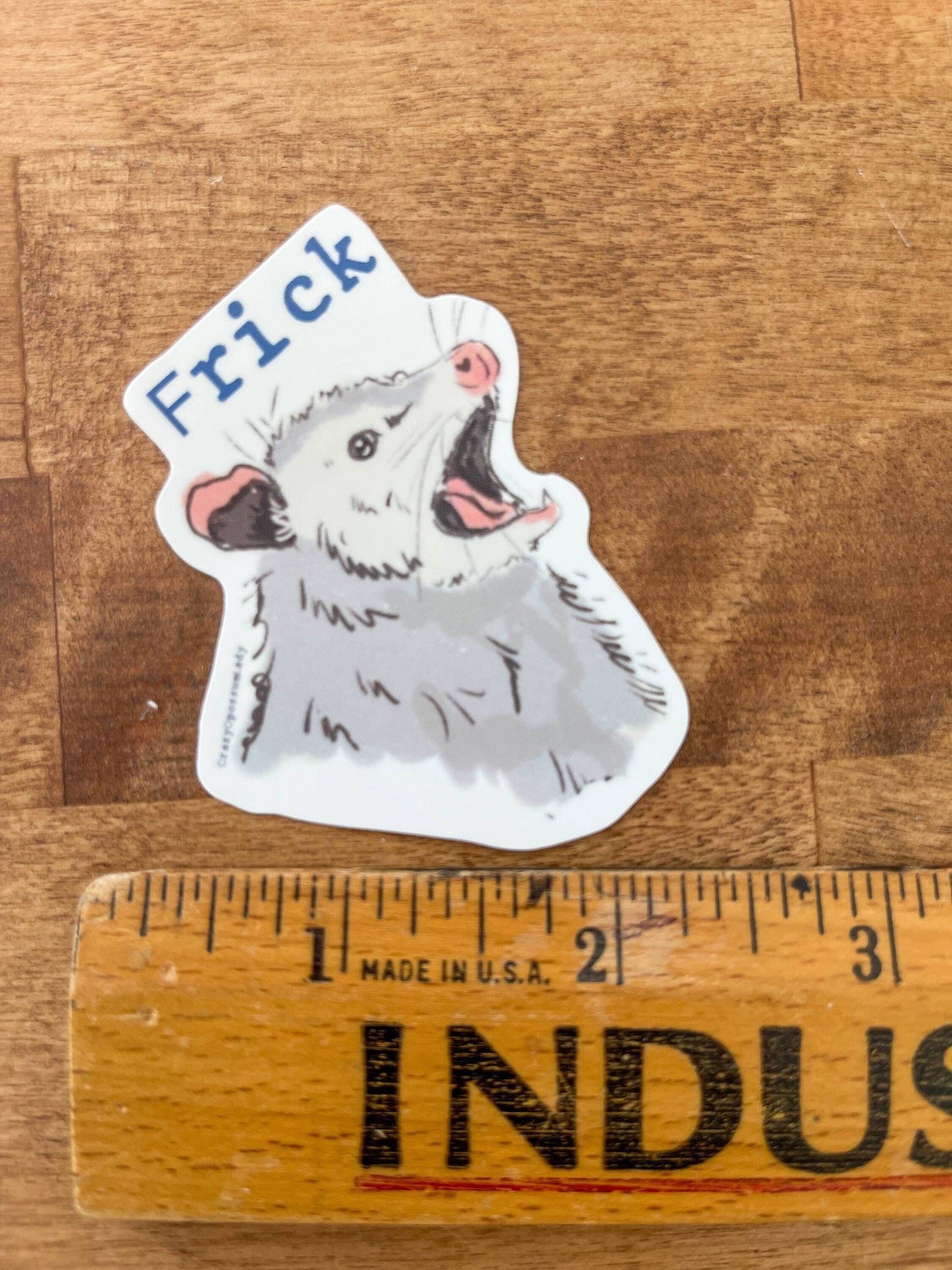 Frick Opossum Vinyl Sticker