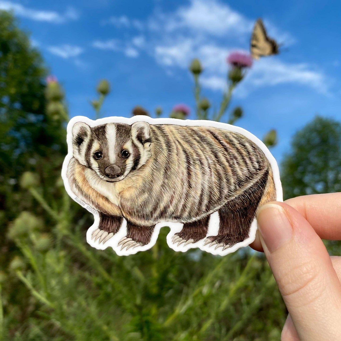 American Badger Vinyl Sticker