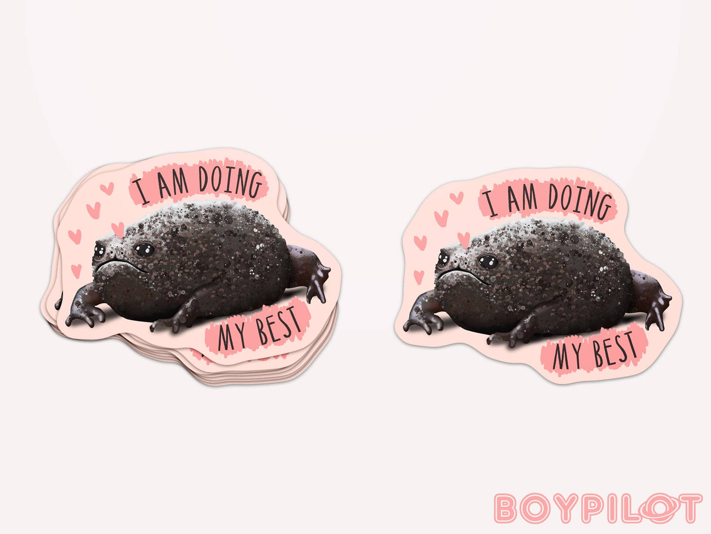 Doing My Best African Rain Frog Vinyl Sticker
