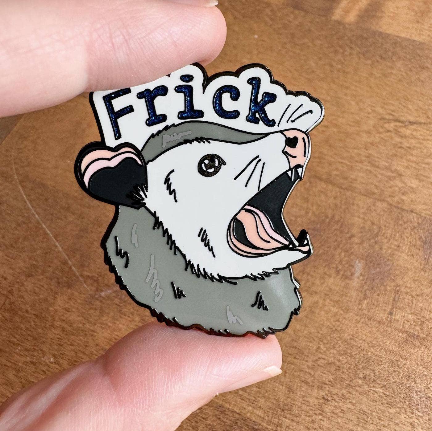 Frick Opossum Enamel Pin